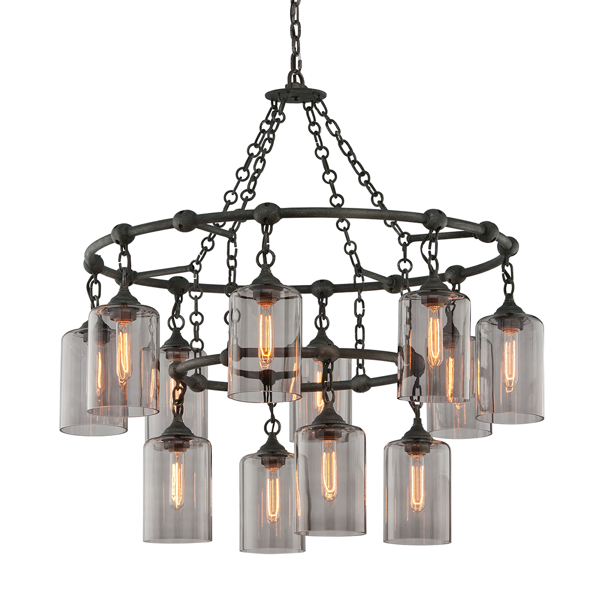 Gotham Chandelier with AGED PEWTER Finish
