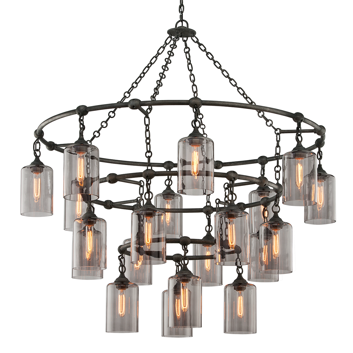 Gotham Chandelier with AGED PEWTER Finish