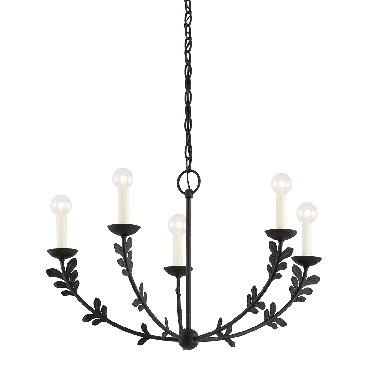 Florian Chandelier with BLACK IRON Finish