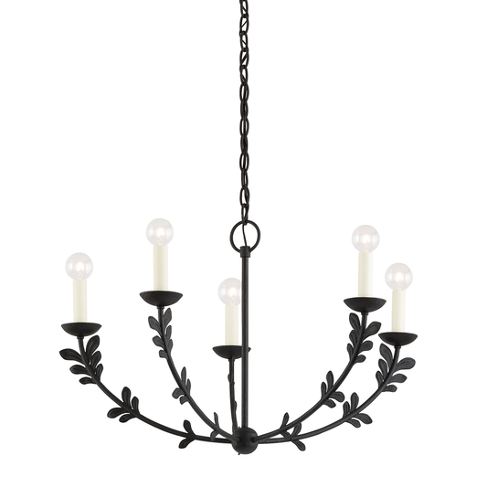 Florian Chandelier with BLACK IRON Finish