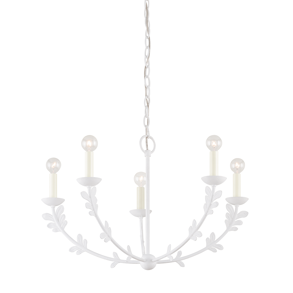 Florian Chandelier with GESSO WHITE Finish