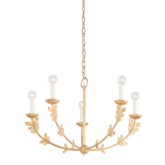 Florian Chandelier with VINTAGE GOLD LEAF Finish