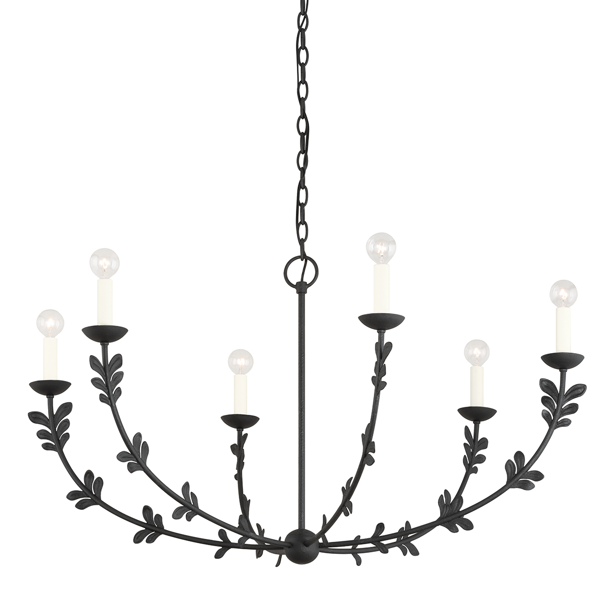 Florian Chandelier with BLACK IRON Finish