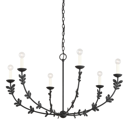 Florian Chandelier with BLACK IRON Finish