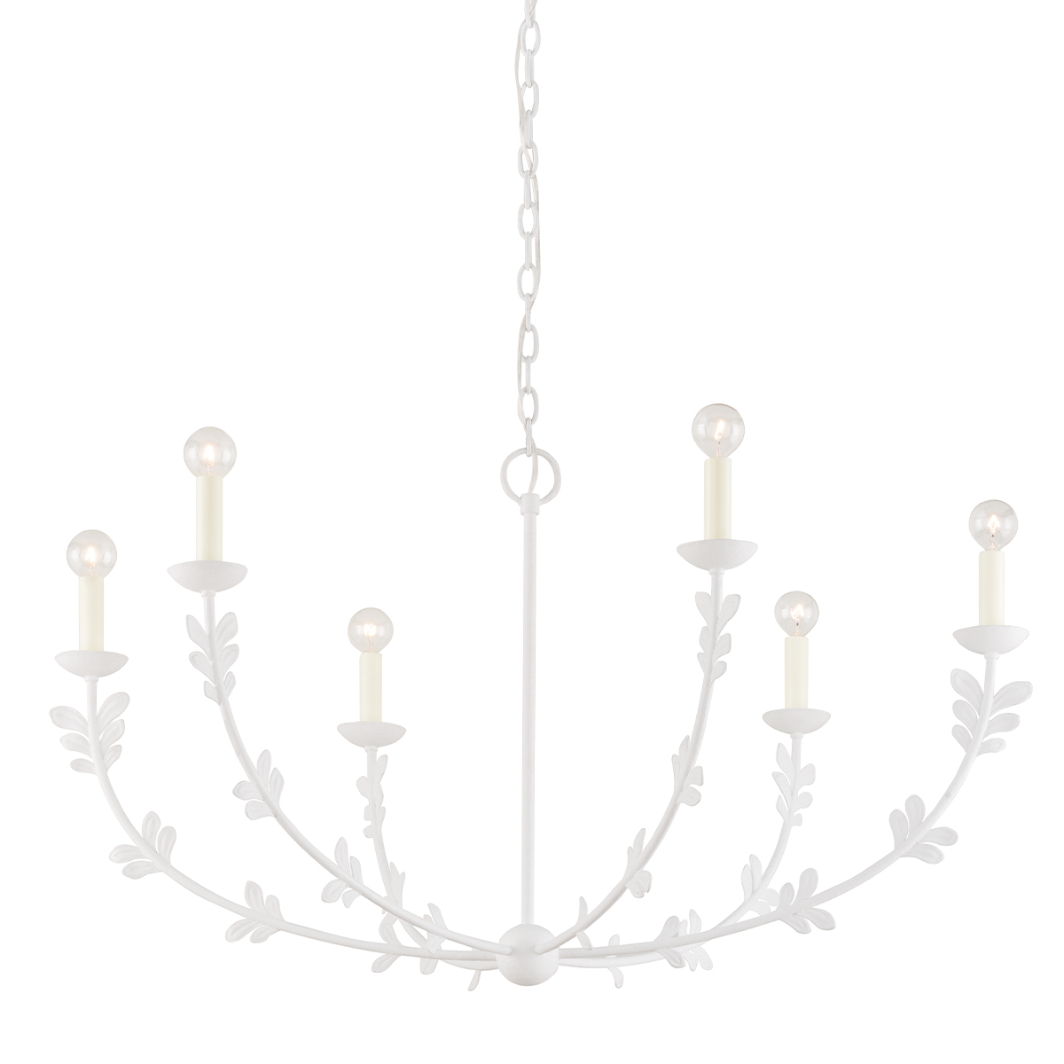 Florian Chandelier with GESSO WHITE Finish