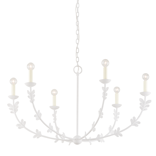 Florian Chandelier with GESSO WHITE Finish