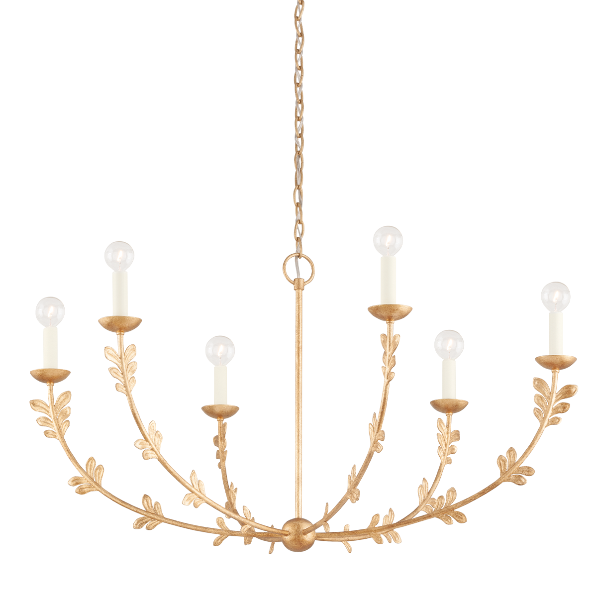 Florian Chandelier with VINTAGE GOLD LEAF Finish