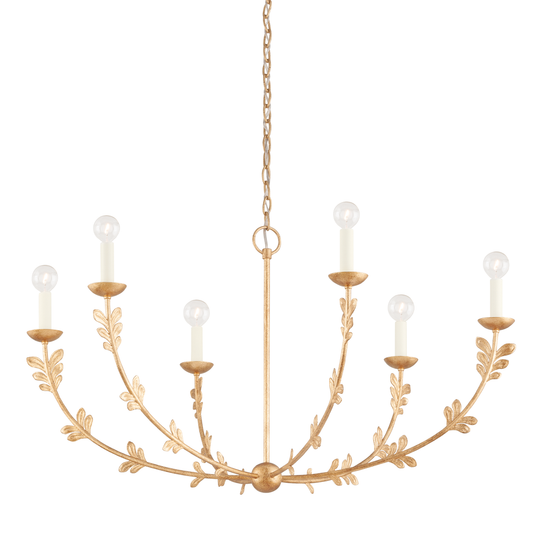 Florian Chandelier with VINTAGE GOLD LEAF Finish