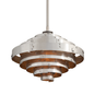 Mitchel Field Pendant with VINTAGE ALUMINUM PARISIAN LEAF Finish