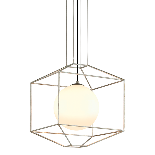 Silhouette Chandelier with SILVER LEAF Finish