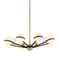 Ace Chandelier with TEXTURED BRONZE BRUSHED BRASS Finish
