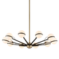 Ace Chandelier with TEXTURED BRONZE BRUSHED BRASS Finish