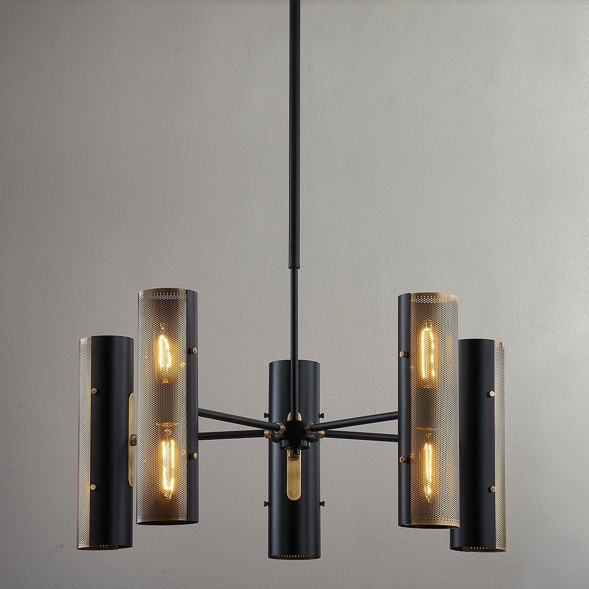 MIKKA Chandelier with PATINA BRASS Finish
