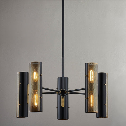 MIKKA Chandelier with PATINA BRASS Finish