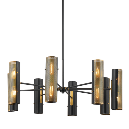 MIKKA Chandelier with PATINA BRASS Finish