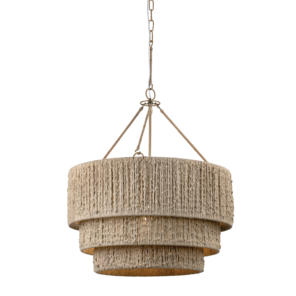 REZA Chandelier with PATINA BRASS Finish