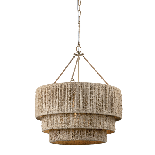 REZA Chandelier with PATINA BRASS Finish