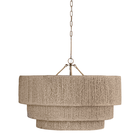 REZA Chandelier with PATINA BRASS Finish