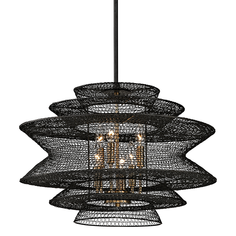 Kokoro Chandelier with SOFT BLACK Finish