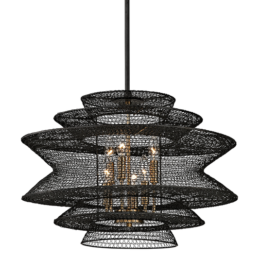 Kokoro Chandelier with SOFT BLACK Finish