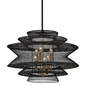 Kokoro Chandelier with SOFT BLACK Finish