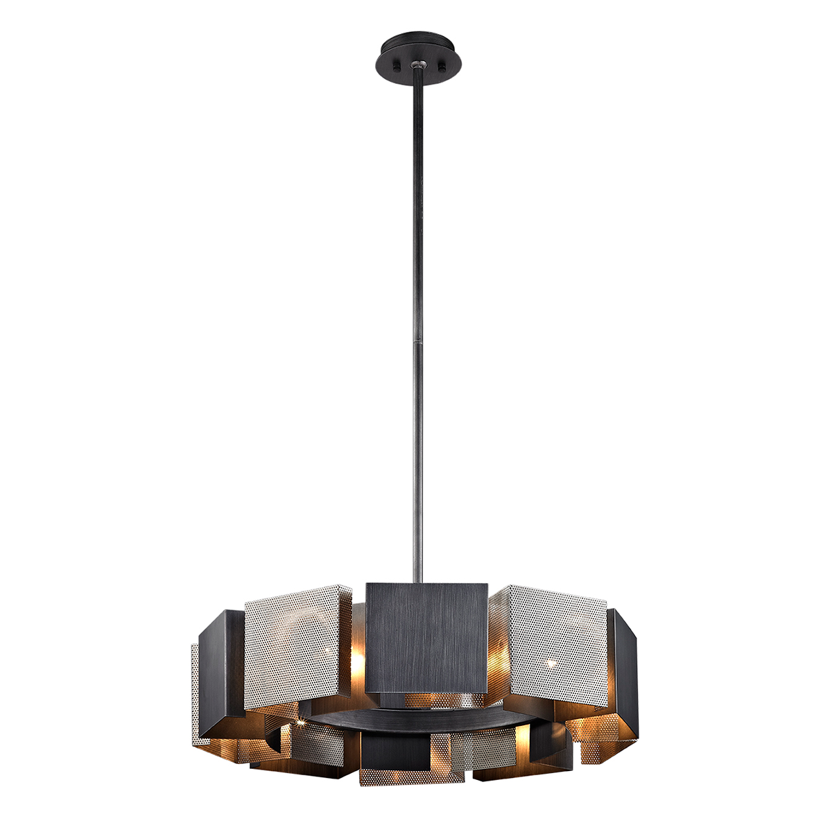 Impression Chandelier with GRAPHITE/BURNISHED NICKEL Finish