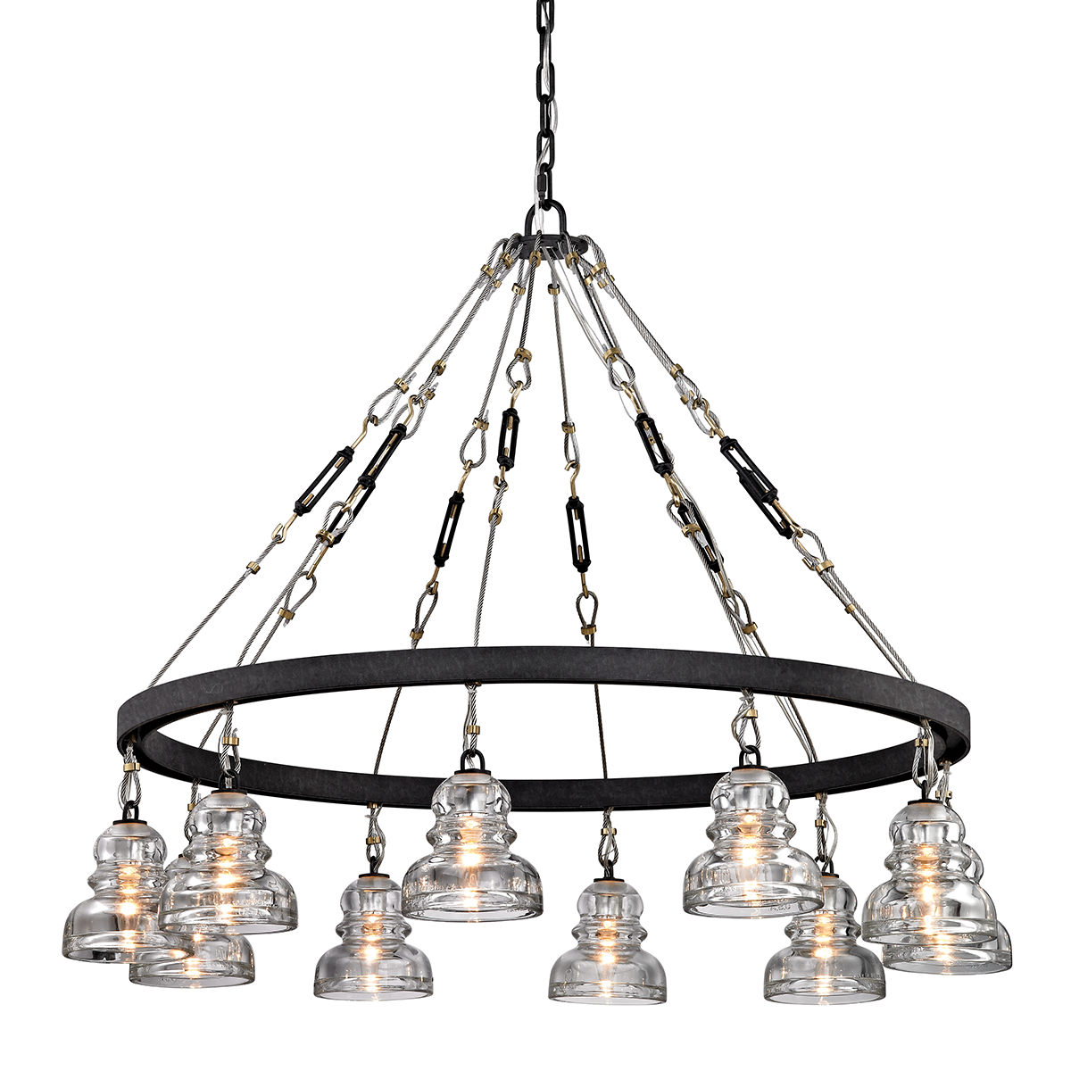 Menlo Park Chandelier with DEEP BRONZE Finish