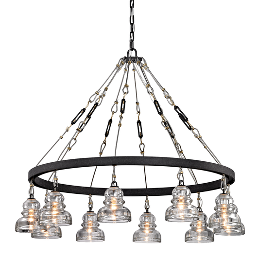 Menlo Park Chandelier with DEEP BRONZE Finish