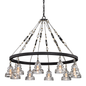 Menlo Park Chandelier with DEEP BRONZE Finish