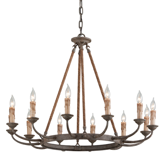Cyrano Chandelier with EARTHEN BRONZE Finish