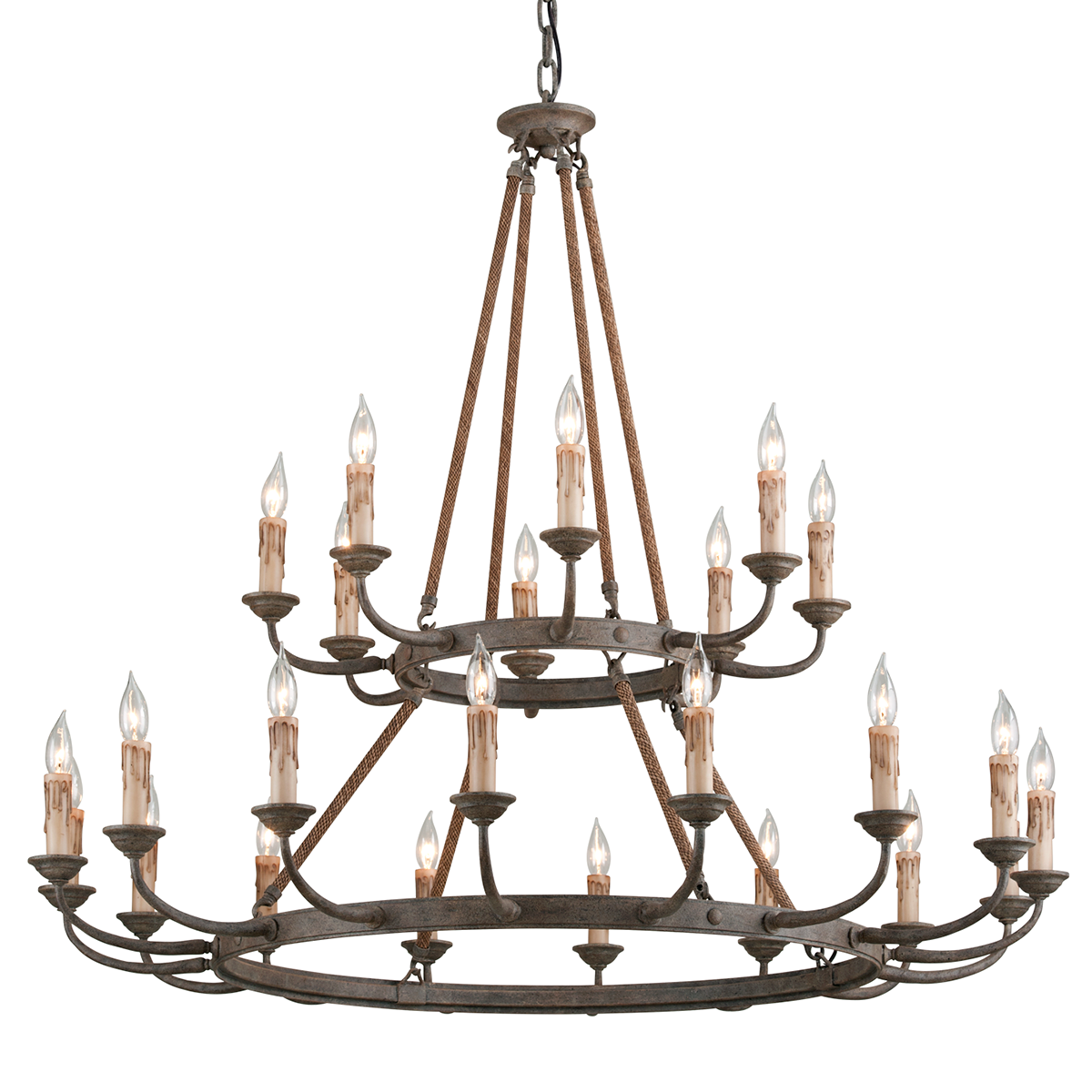 Cyrano Chandelier with EARTHEN BRONZE Finish