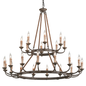 Cyrano Chandelier with EARTHEN BRONZE Finish