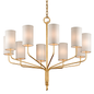 Juniper Chandelier with Gold Leaf Finish