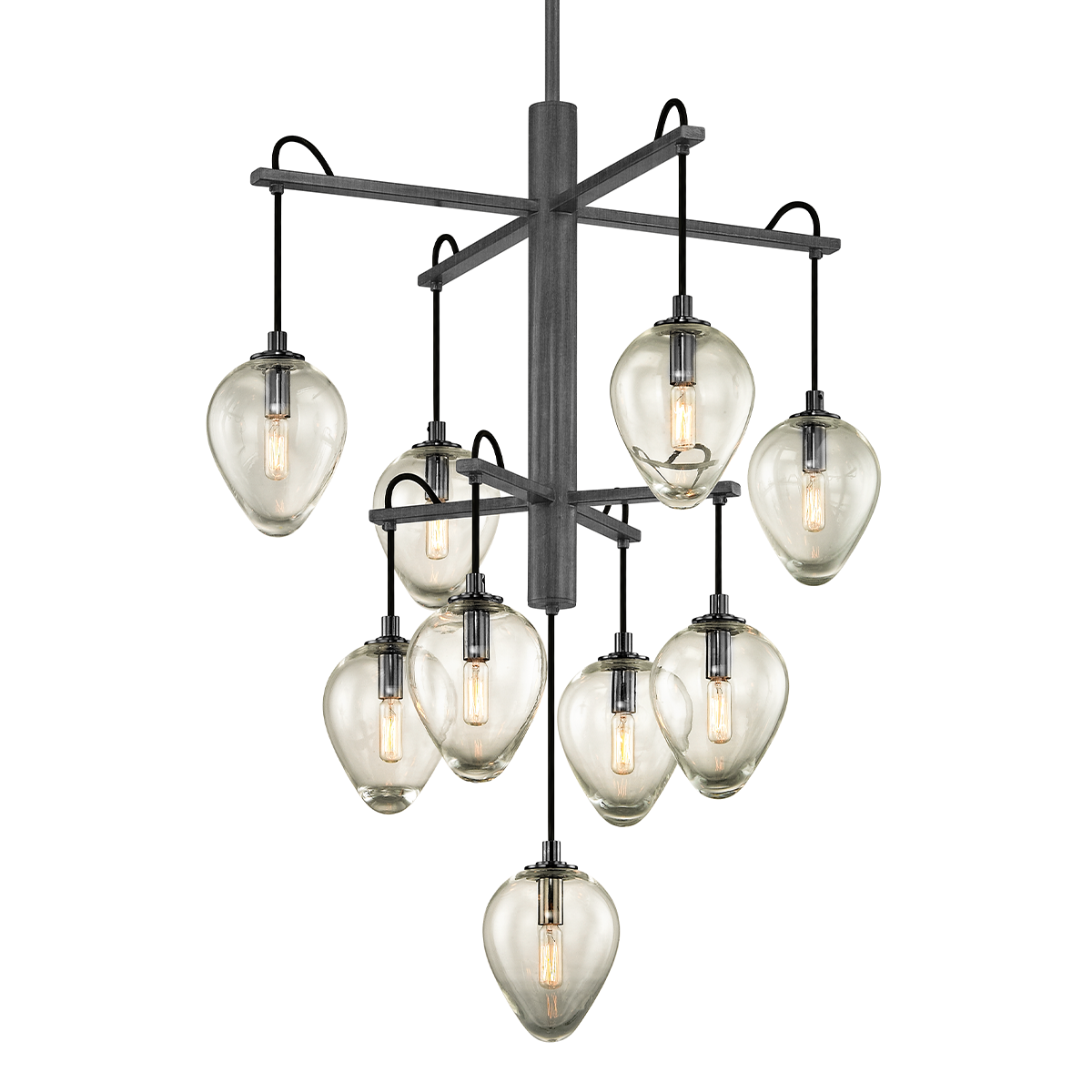 Brixton Chandelier with GRAPHITE/BLACK CHROME Finish