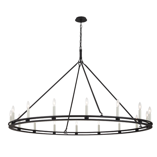 Sutton Chandelier with TEXTURED BLACK Finish