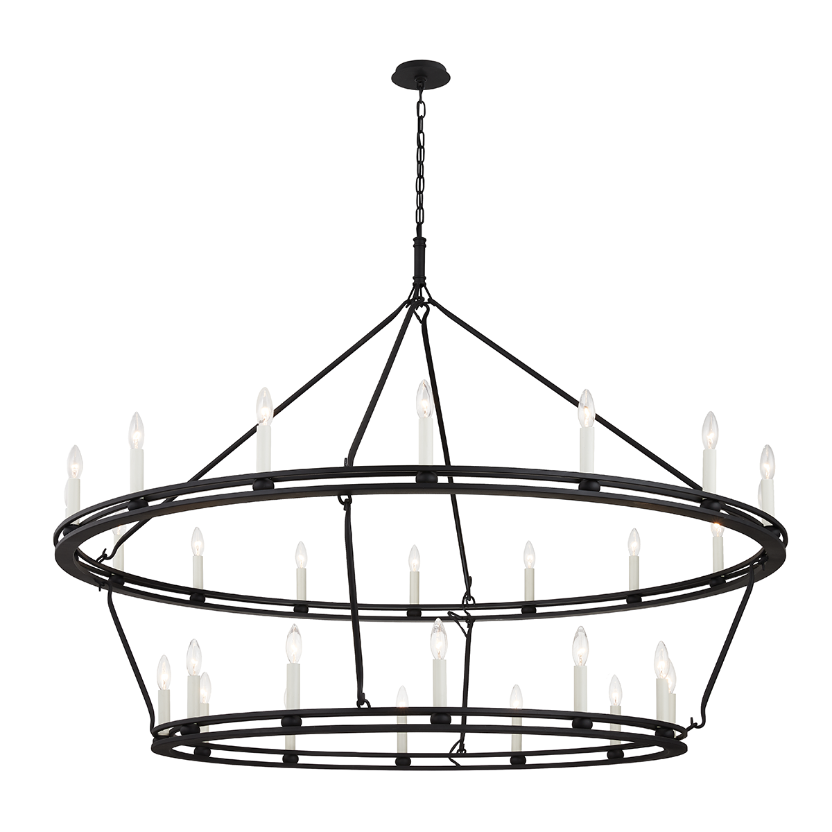 Sutton Chandelier with TEXTURED BLACK Finish