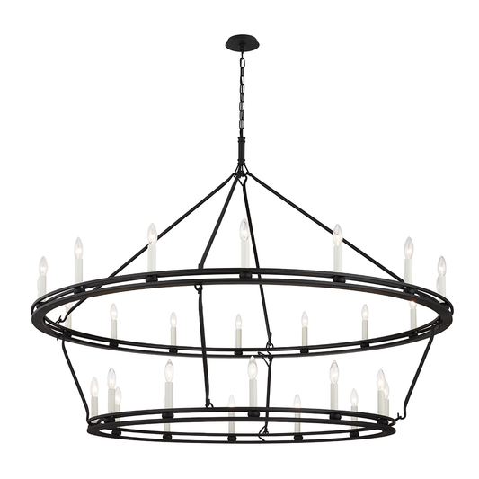Sutton Chandelier with TEXTURED BLACK Finish