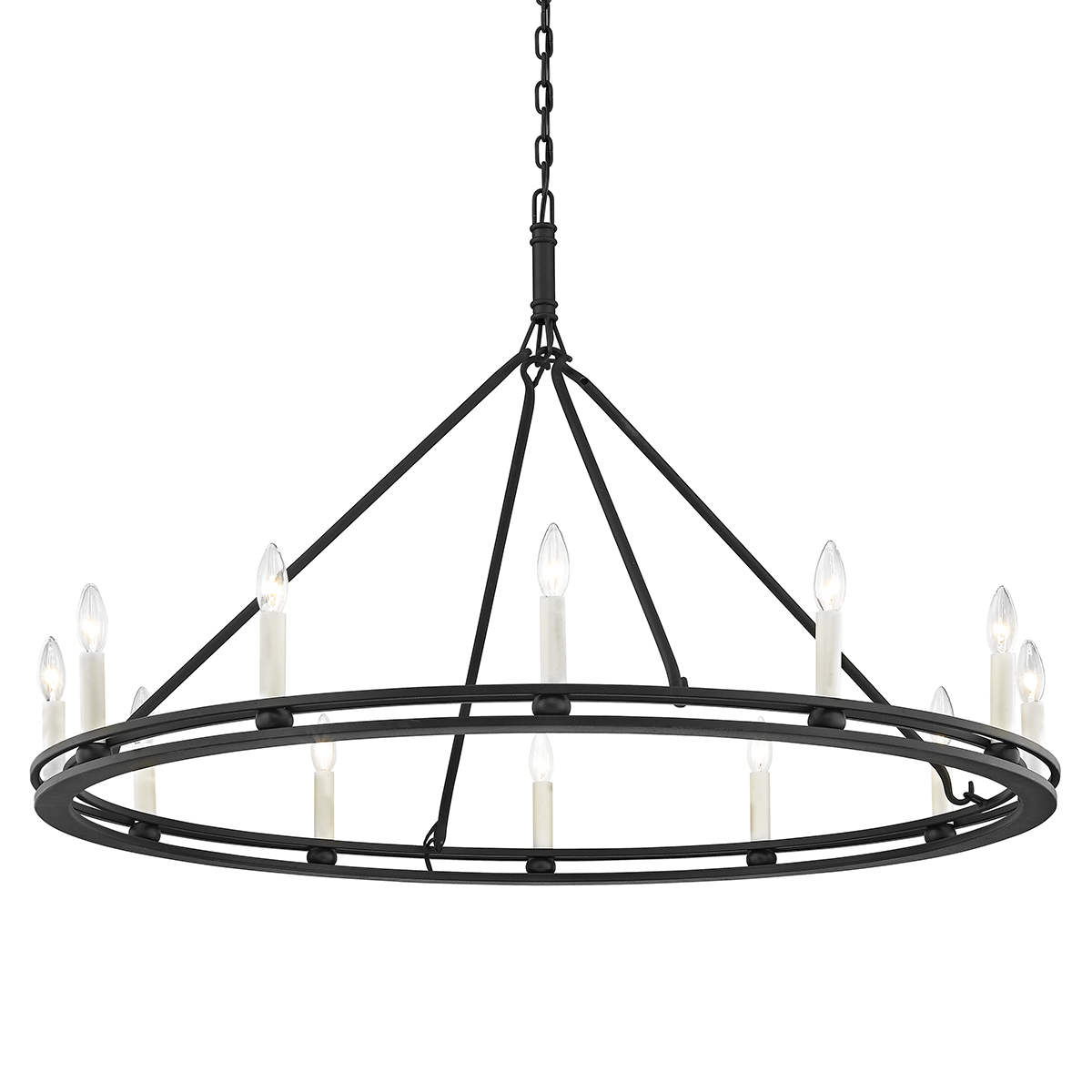 Sutton Chandelier with TEXTURED BLACK Finish