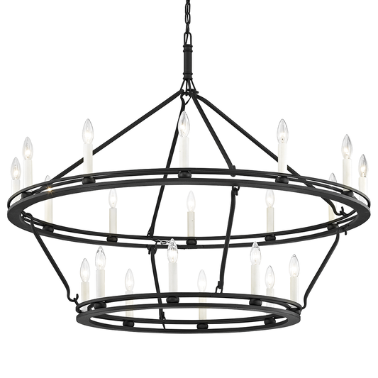 Sutton Chandelier with TEXTURED BLACK Finish