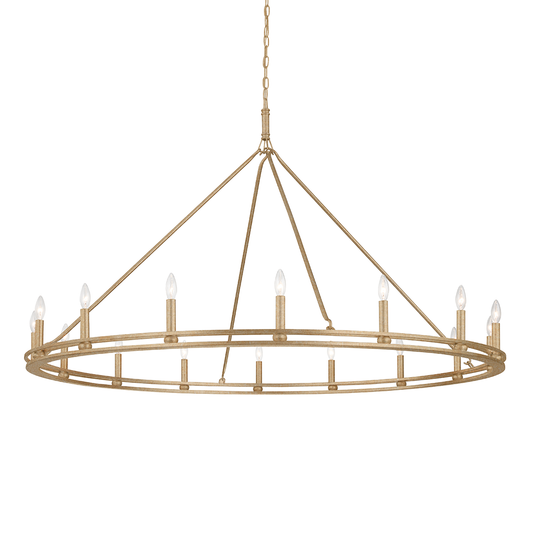 Sutton Chandelier with CHAMPAGNE SILVER LEAF Finish