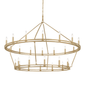 SUTTON LIGHT CHANDELIER with CHAMPAGNE LEAF Finish