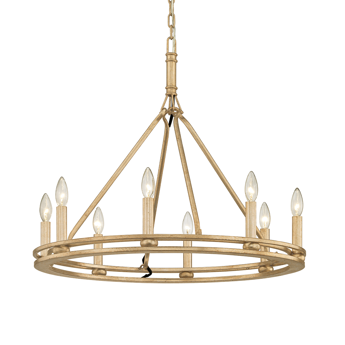 Sutton Chandelier with CHAMPAGNE LEAF Finish