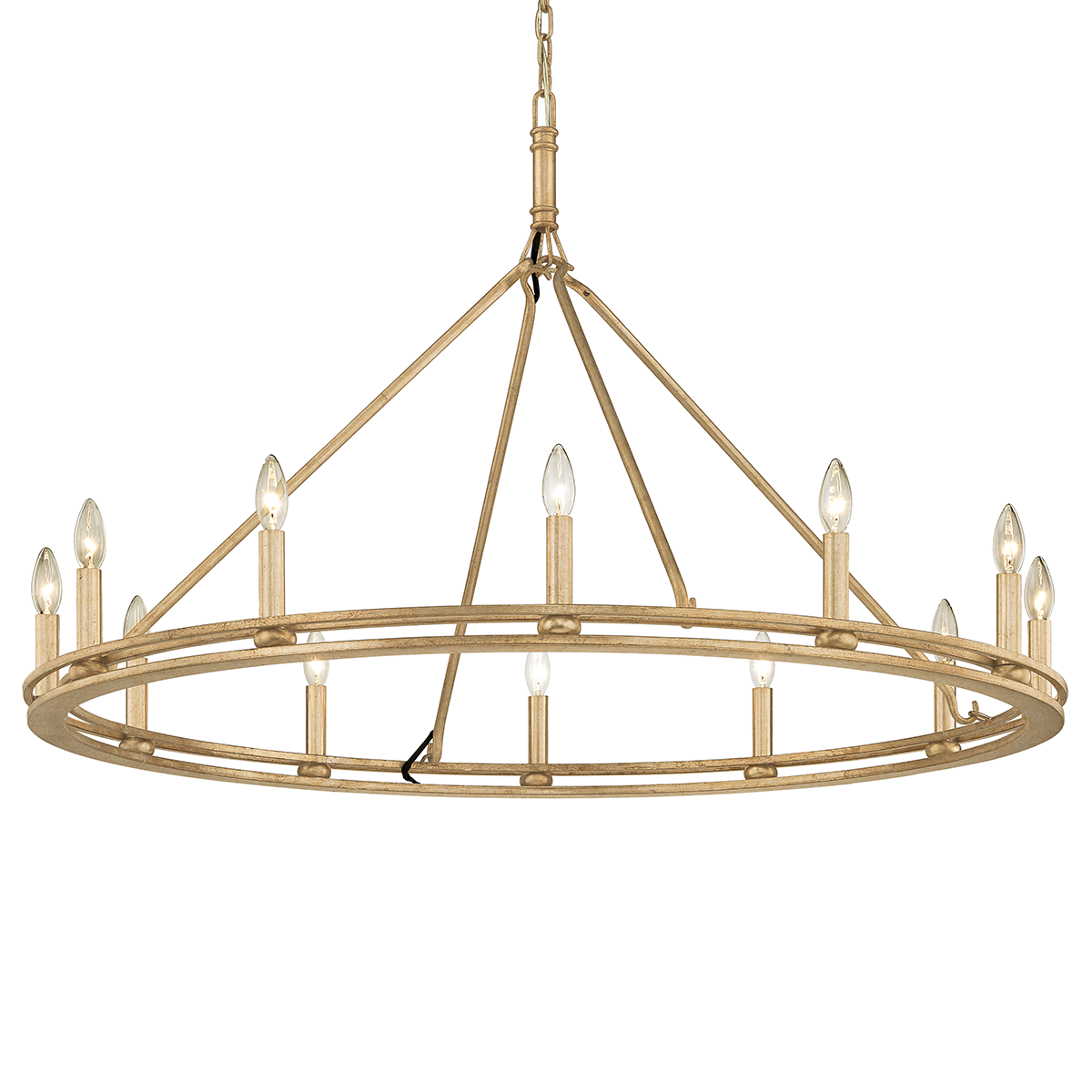 Sutton Chandelier with CHAMPAGNE LEAF Finish