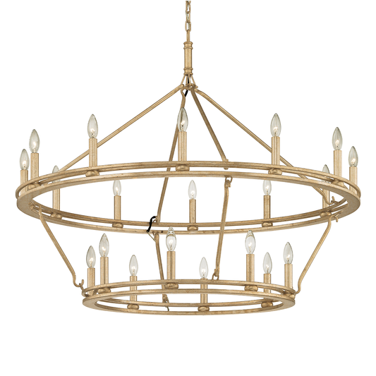 Sutton Chandelier with CHAMPAGNE SILVER LEAF Finish