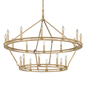 Sutton Chandelier with CHAMPAGNE SILVER LEAF Finish