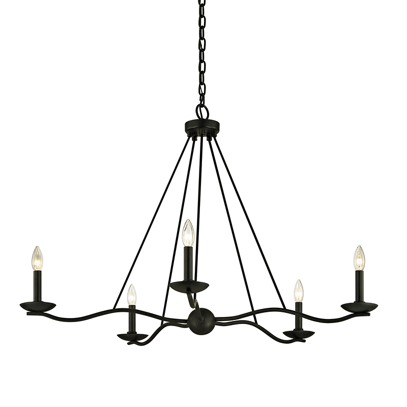 Sawyer Chandelier with FORGED IRON Finish