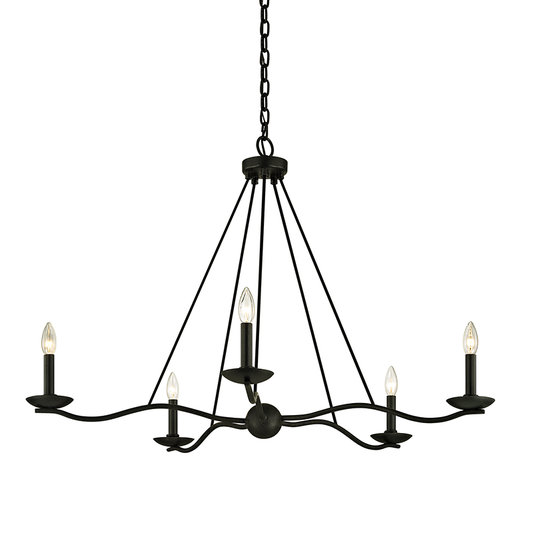 Sawyer Chandelier with FORGED IRON Finish