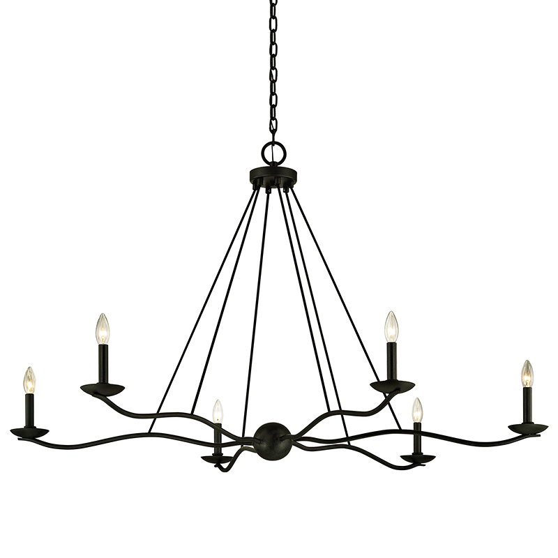 Sawyer Chandelier with FORGED IRON Finish