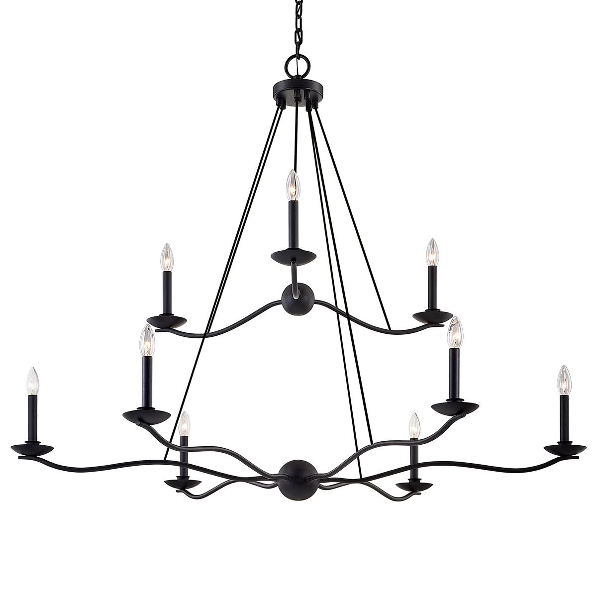Sawyer Chandelier with FORGED IRON Finish
