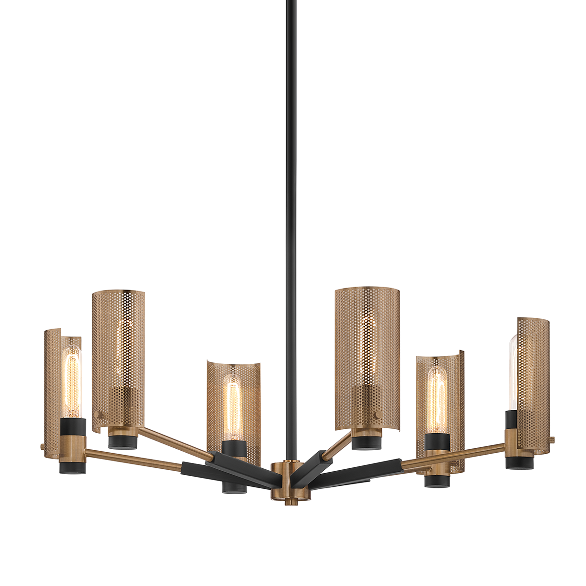 Pilsen Chandelier with SOFT OFF BLACK Finish